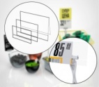 Ценникодержатель из ПВХ  DELI-PRICER 90*53 горизонт.