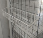 Корзина на решетку 450-110-100 мм, белая (кратность уп. 2 шт)