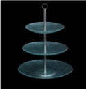 ЭТАЖЕРКА 3-х ярусная круглая 8''/10''/11'' d=21/25/30см "Corone Aqua"