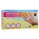 Перчатки одноразовые виниловые L, цвет в ассортименте (1 шт)