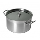 Кастрюля 5,0 л нерж.тройное дно d=235 h=130, ИНДУКЦИЯ, серия "Satin" LUXSTAHL