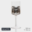 Бокал стеклянный для вина Magistro «Золотой лист», 300 мл, 7×19,5 см