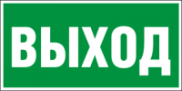 Информационный стикер "Выход" 300*100 мм, зеленый