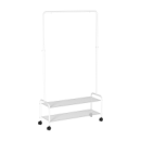 Вешалка гардеробная "Валенсия 32М" с двумя полками, на колёсах (VALENCIA 32M clothes rack) (Белый)